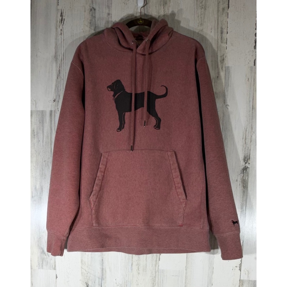 The Black Dog Hoodie Large Faded Dusty Rose Graphic Logo Marthas Vineyard